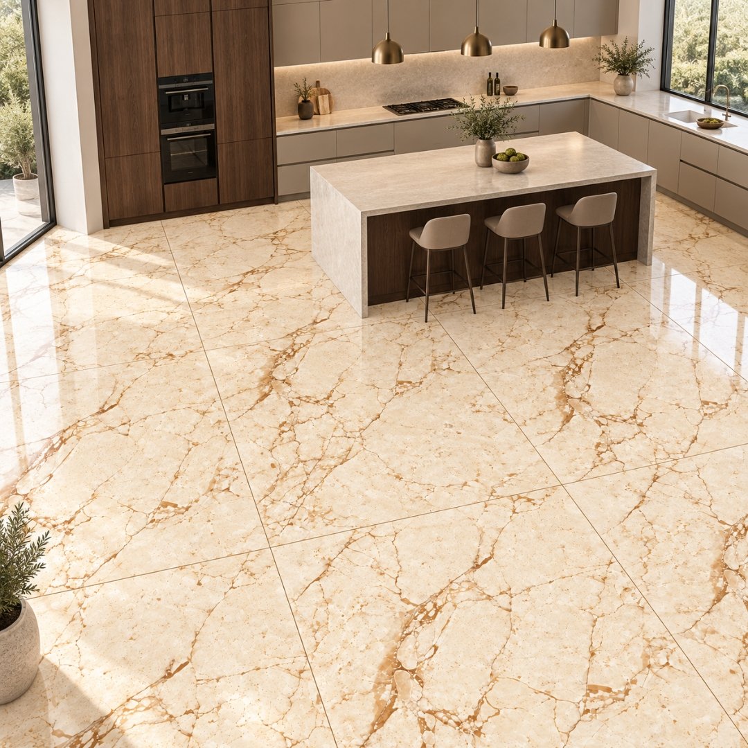 AL Darius, kitchen floor tiles, photographed in real rooms